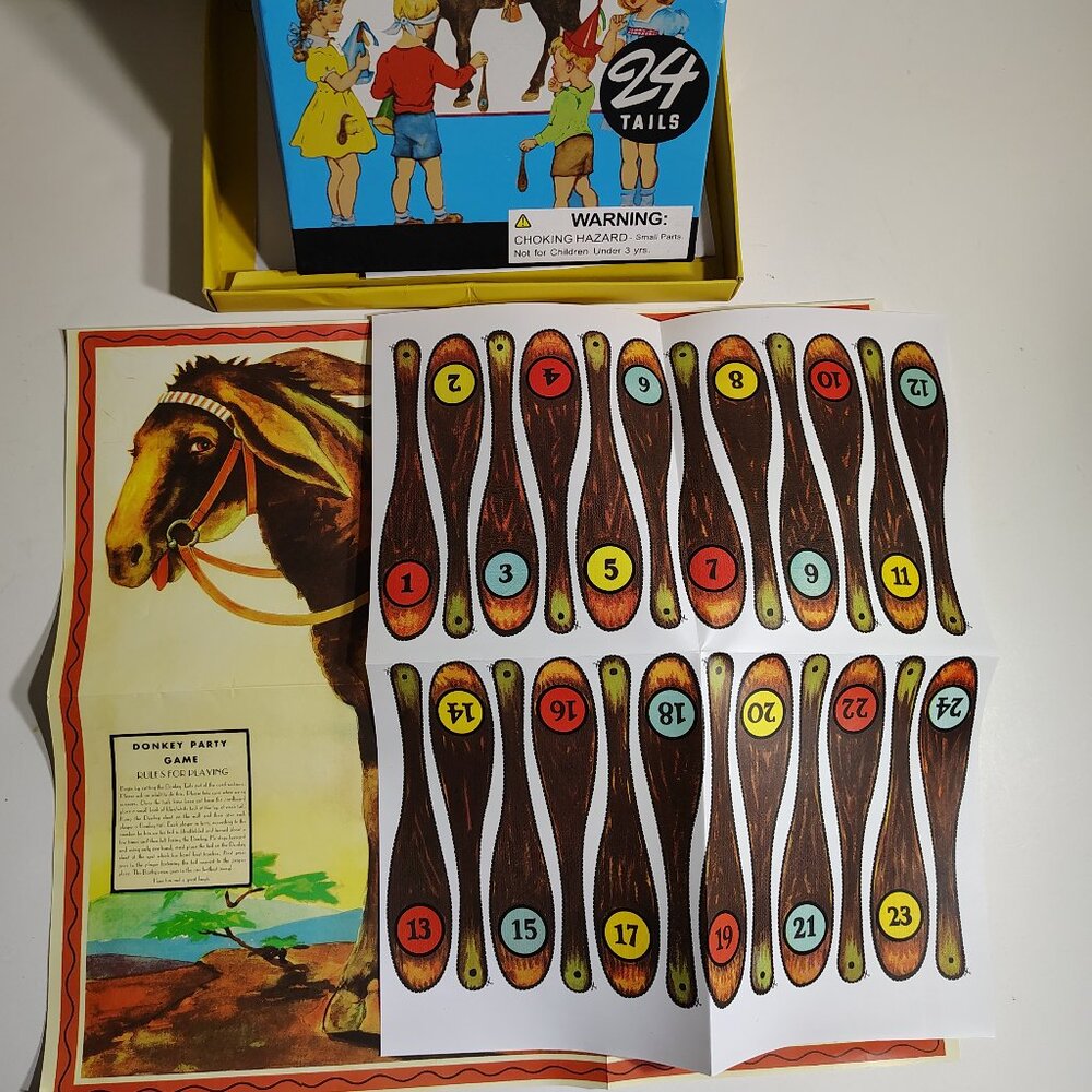Pin the Tail on the Donkey w Cute Vintage Design